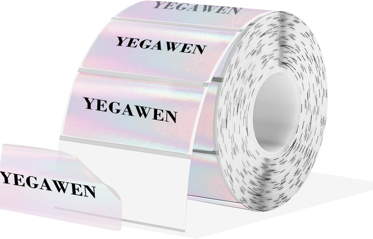 Transparent Clear Thermal Labels, 2 x 1 Inch Printable Transparent Stickers for Small Businesses, Logo Design- Self-Adhesive Direct Thermal Labels- 200 Sheets