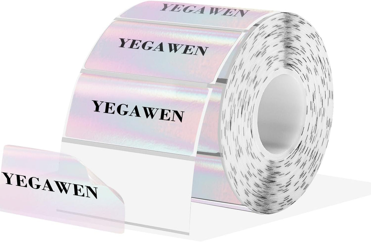 Transparent Clear Thermal Labels, 2 x 1 Inch Printable Transparent Stickers for Small Businesses, Logo Design- Self-Adhesive Direct Thermal Labels- 200 Sheets
