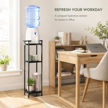 Water Dispenser Stand Wood 5 Gallon Water Jug Holder with Storage Shelf