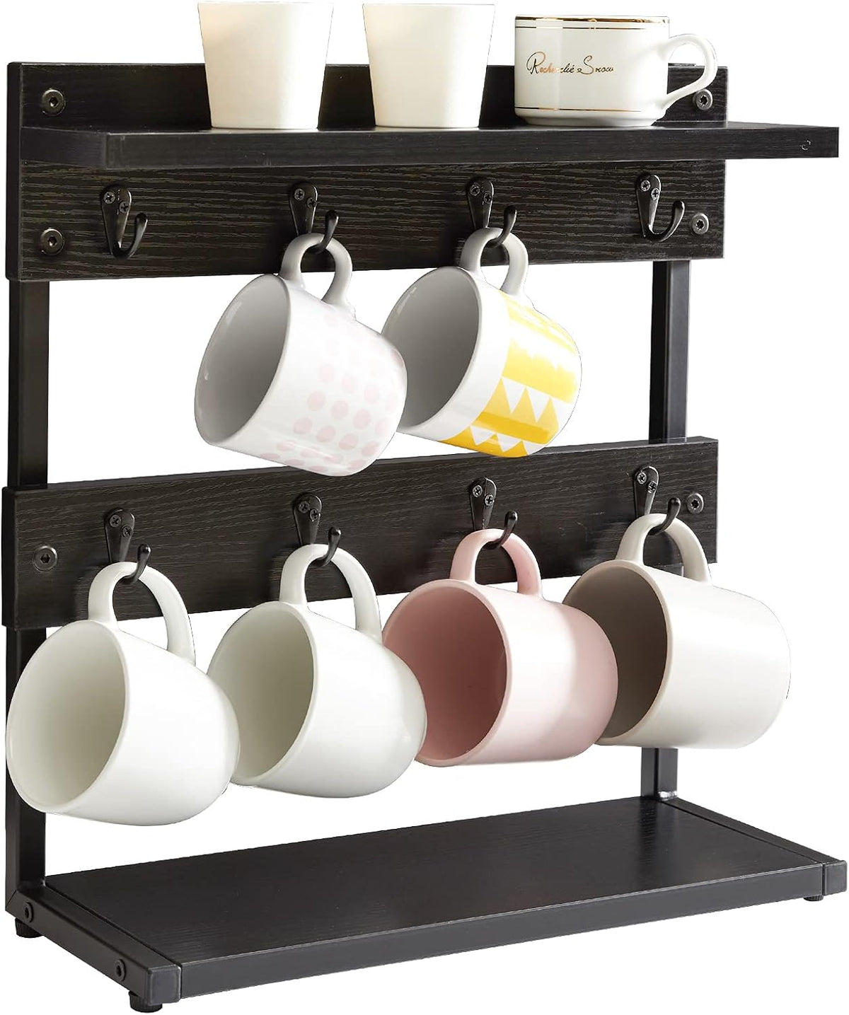 Countertop Mug Tree,Coffee Mug Cup Holder,Brown TBJ002H