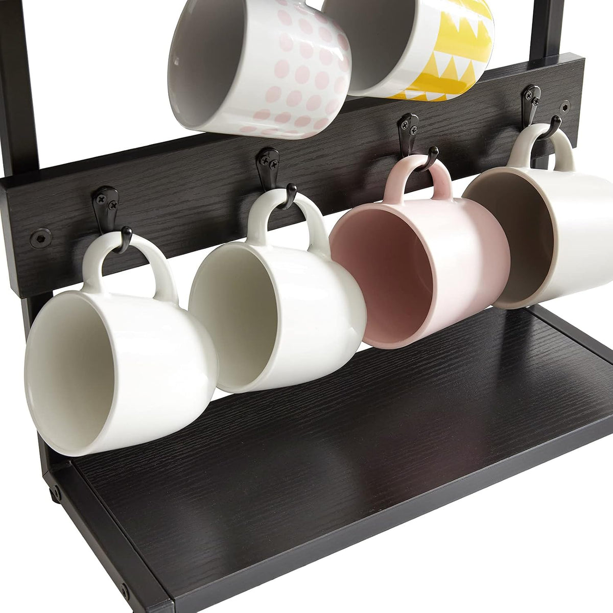 Countertop Mug Tree,Coffee Mug Cup Holder,Brown TBJ002H