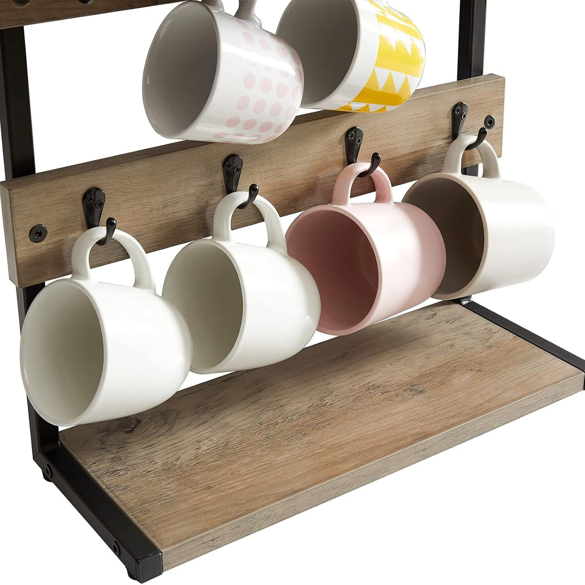 Countertop Mug Tree,Coffee Mug Cup Holder,Brown TBJ002H