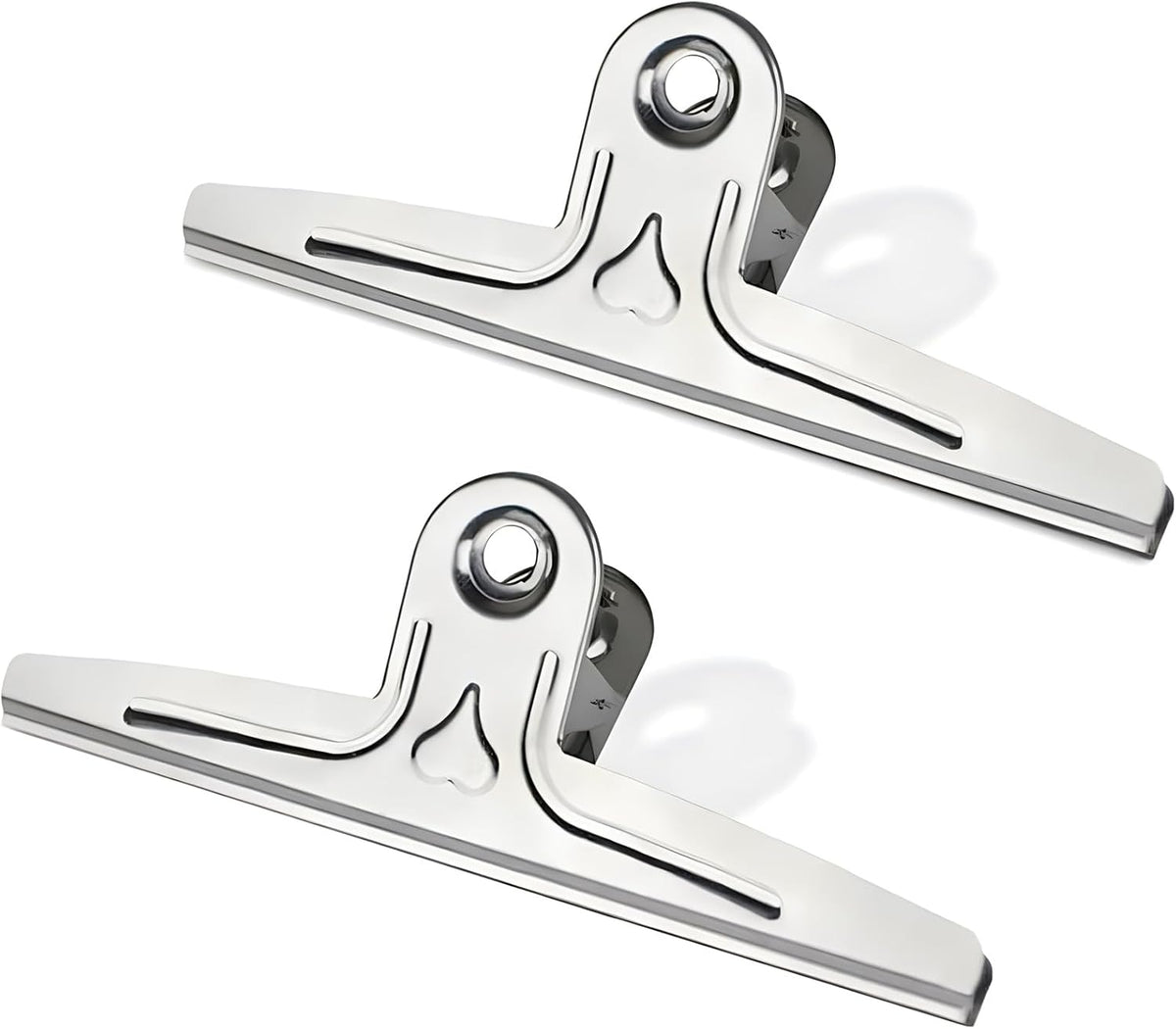 Extra Large Bulldog Clips Black, 2 Pcs Heavy-Duty Jumbo Bull Clips 30cm XXL Stainless Steel Paper Clip Clamps (11 4/5 Inch)