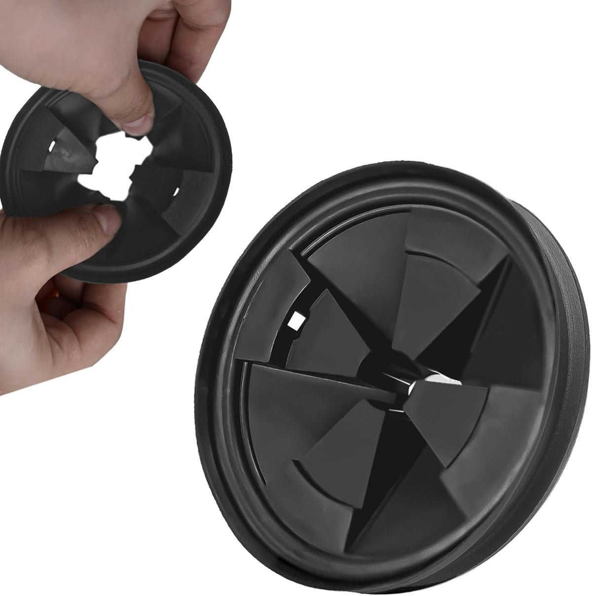 3 3/8" Garbage Disposal Sink Baffle QCB-AM Splash Guard for Insinkerator, Garbage Disposal Quiet Cover Splash Guard Replacement for InSinkErator Evolution Series(Black)