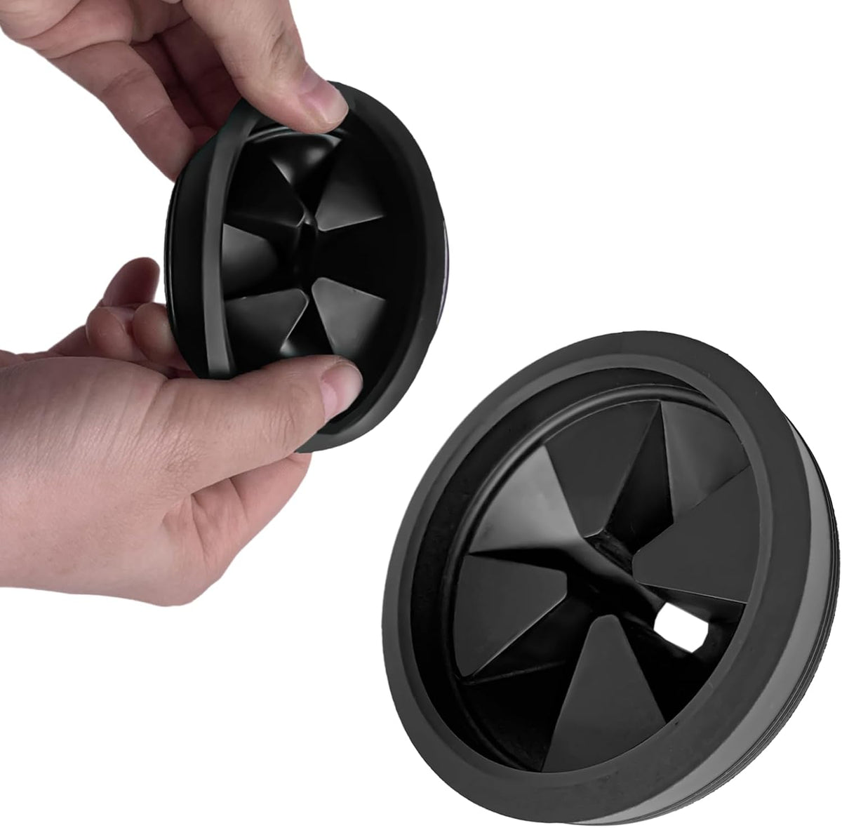 3 3/8" Garbage Disposal Sink Baffle QCB-AM Splash Guard for Insinkerator, Garbage Disposal Quiet Cover Splash Guard Replacement for InSinkErator Evolution Series(Black)