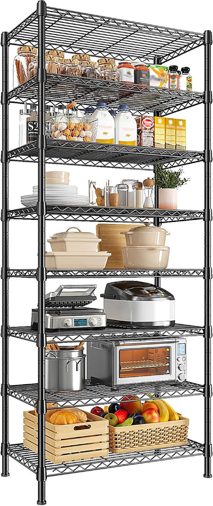 1200LBS Wire Shelving,6-Tier Metal Shelving Unit,Kitchen Pantry