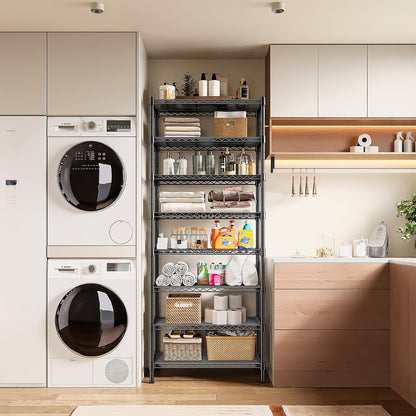 1200LBS Wire Shelving,6-Tier Metal Shelving Unit,Kitchen Pantry