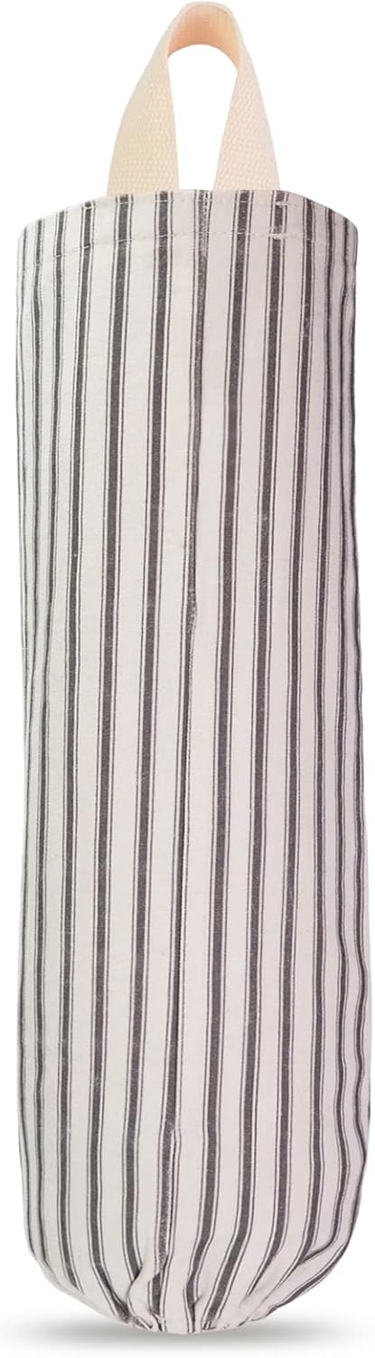 TOGETRUE Plastic Bag Holder, Wall Mount Grocery Bag Organizer for Home Kitchen Pantry Decor (Grey)