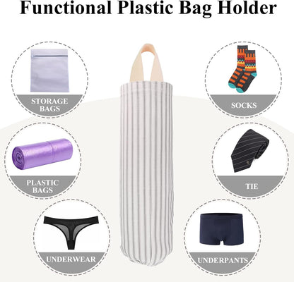 TOGETRUE Plastic Bag Holder, Wall Mount Grocery Bag Organizer for Home Kitchen Pantry Decor (Grey)