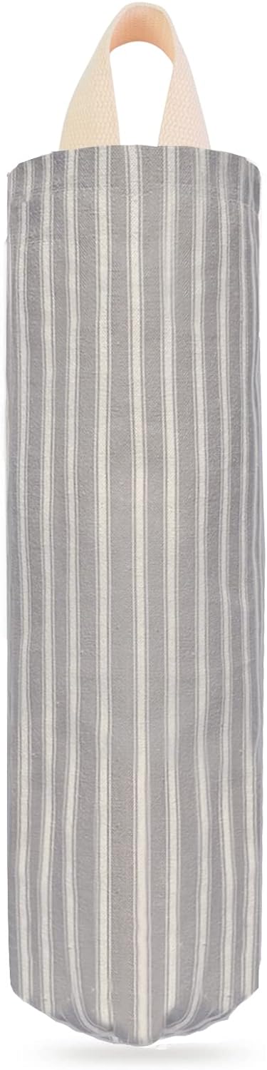 TOGETRUE Plastic Bag Holder, Wall Mount Grocery Bag Organizer for Home Kitchen Pantry Decor (Grey)