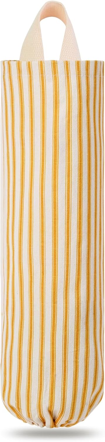 TOGETRUE Plastic Bag Holder, Wall Mount Grocery Bag Organizer for Home Kitchen Pantry Decor (Grey)