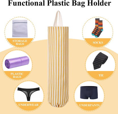 TOGETRUE Plastic Bag Holder, Wall Mount Grocery Bag Organizer for Home Kitchen Pantry Decor (Grey)