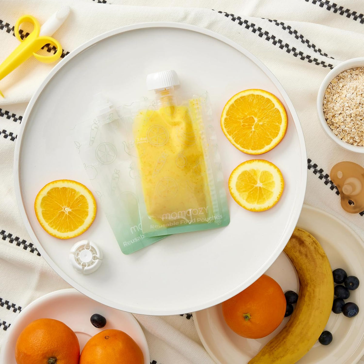 Reusable Baby Food Pouches, Baby Food Maker Pouches for Toddlers
