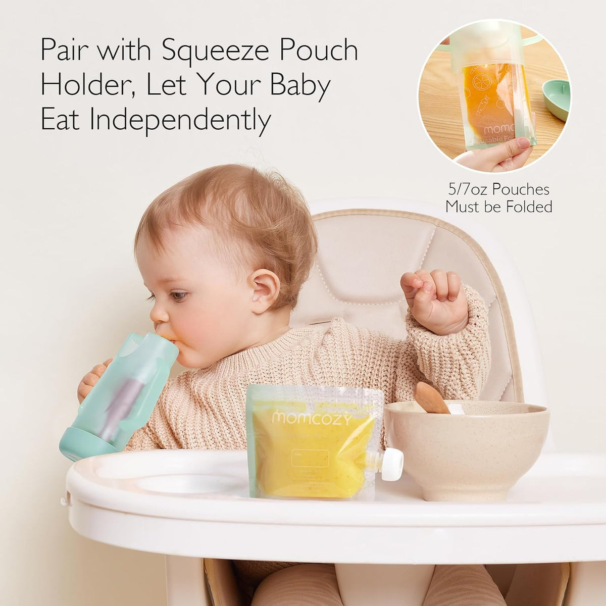 Reusable Baby Food Pouches, Baby Food Maker Pouches for Toddlers