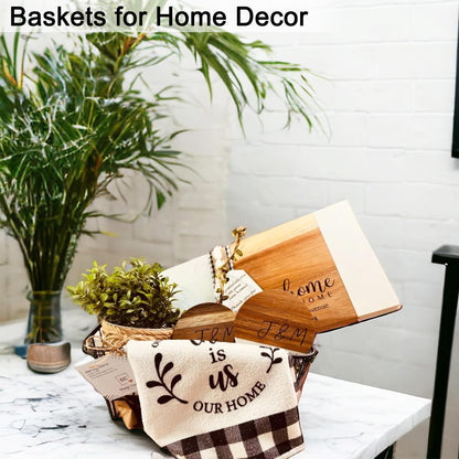 3 Pack Freezer White Wire Baskets for Organizing Office Wire Storage Basket with Built-in Handles, 14" Large White Metal Baskets for Pantry Freezer Kitchen Cabinets