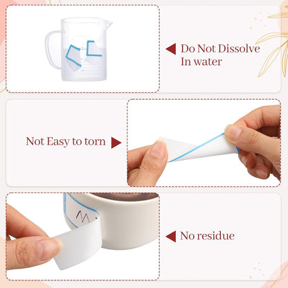 1000 Food Labels, Removable Freezer Labels with Dispenser, Red/Blue | 1" x 3", Writable Blank Labels, Strong Adhesive, No Residue, Waterproof, Oil-Resistant, for Jars, Containers, Pantry