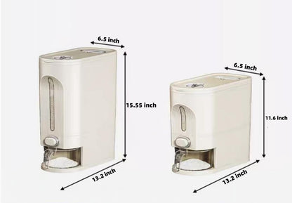 Rice Dispenser and Grain Container Storage with Lid,Rice Container with Measuring Cup,Moisture Proof Household Cereal Dispenser Bucket for Kitchen Soybean Corn Oatmeal,12Lbs