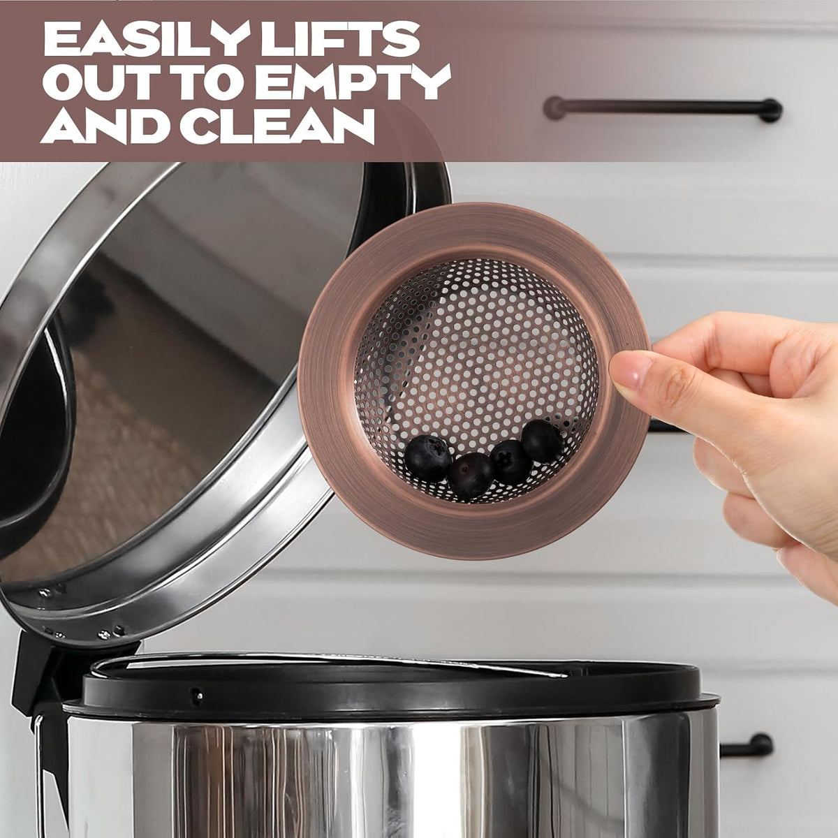 Oil Rubbed Bronze 2 Pcs 3-1/2 Kitchen Sink Drain Strainer Stopper