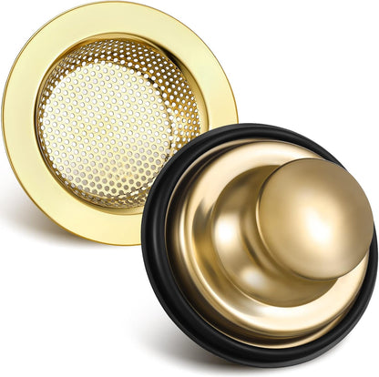 Oil Rubbed Bronze 2 Pcs 3-1/2 Kitchen Sink Drain Strainer Stopper