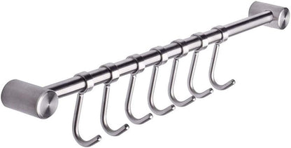 Kitchen Utensil Rack 7 Hooks for Pots Pans Mugs Cookware 15.6”