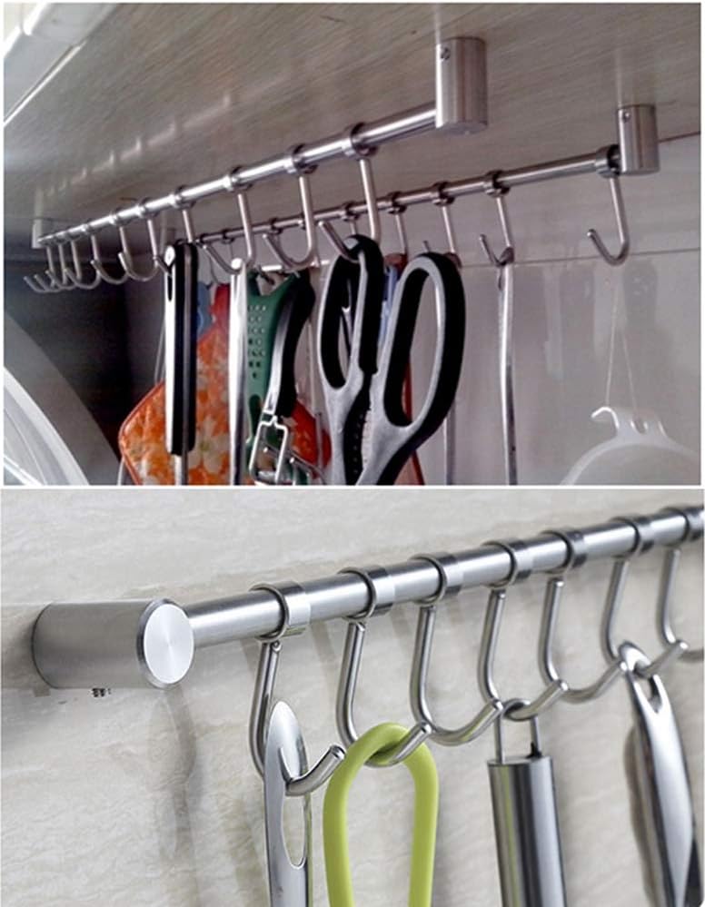 Kitchen Utensil Rack 7 Hooks for Pots Pans Mugs Cookware 15.6”