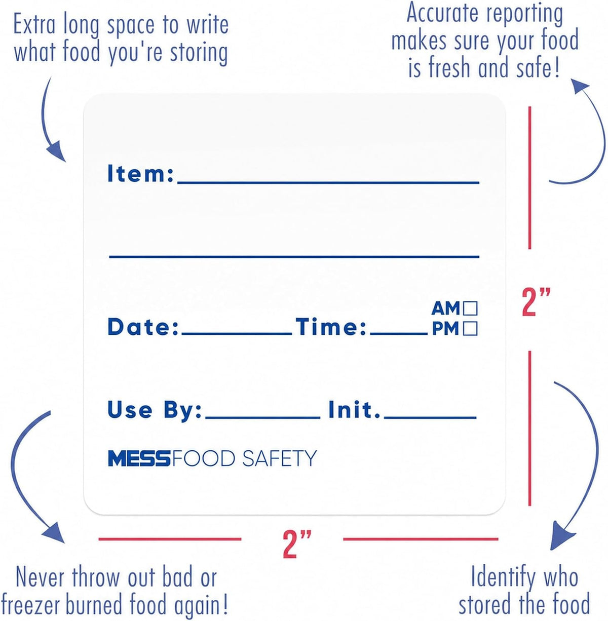 Dissolvable Food Labels, 1x2, 200/Roll - Dissolves in 30 Seconds or Less - Removable Pantry, Meal Prep & Food Storage Labels - Canning & Freezer Use