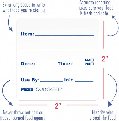Dissolvable Food Labels, 1x2, 200/Roll - Dissolves in 30 Seconds or Less - Removable Pantry, Meal Prep & Food Storage Labels - Canning & Freezer Use