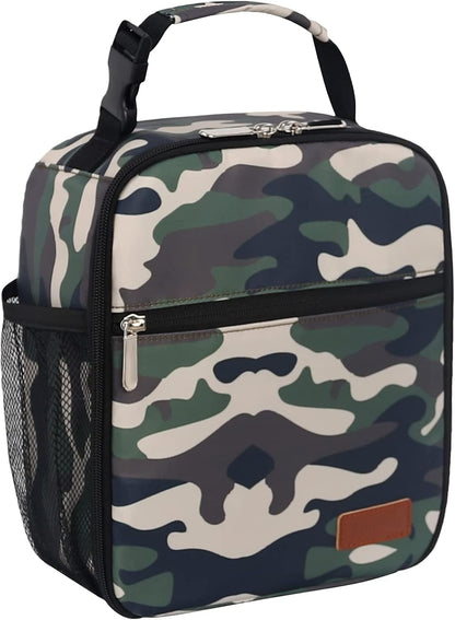 Femuar Lunch bag for Men Women Adults Small for Office Work Picnic - Reusable Portable Lunchbag, Black