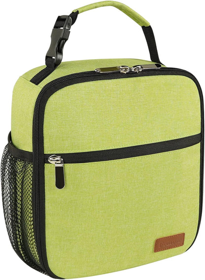 Femuar Lunch bag for Men Women Adults Small for Office Work Picnic - Reusable Portable Lunchbag, Black