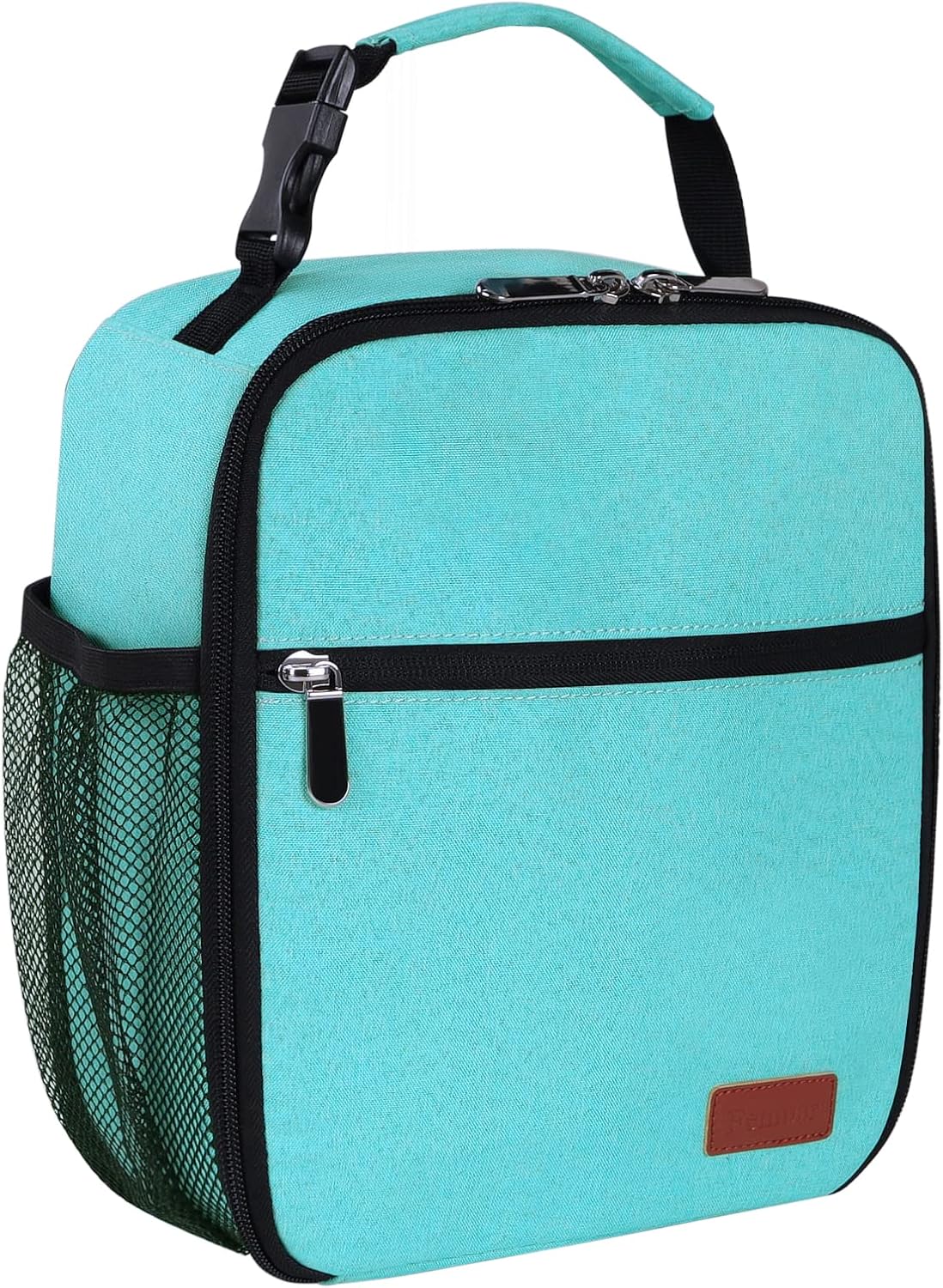 Femuar Lunch bag for Men Women Adults Small for Office Work Picnic - Reusable Portable Lunchbag, Black