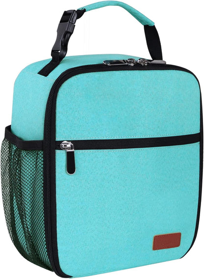 Femuar Lunch bag for Men Women Adults Small for Office Work Picnic - Reusable Portable Lunchbag, Black