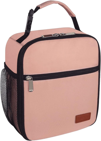 Femuar Lunch bag for Men Women Adults Small for Office Work Picnic - Reusable Portable Lunchbag, Black