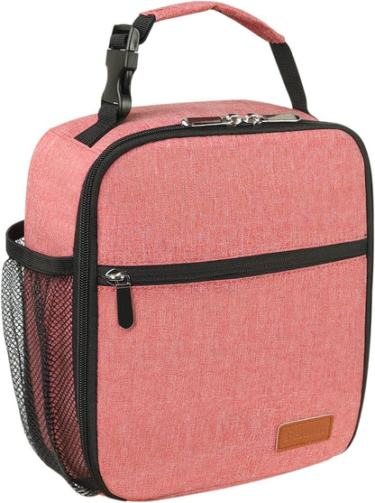 Femuar Lunch bag for Men Women Adults Small for Office Work Picnic - Reusable Portable Lunchbag, Black