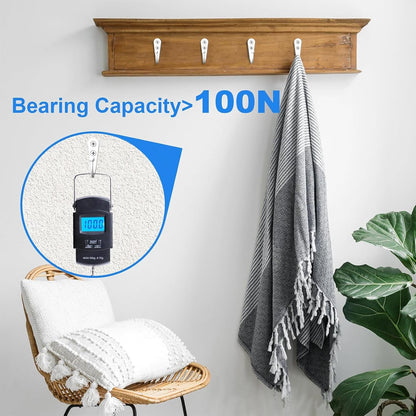 Black Coat Hooks, Wall Hooks for Closet Hanging, 30 Screws