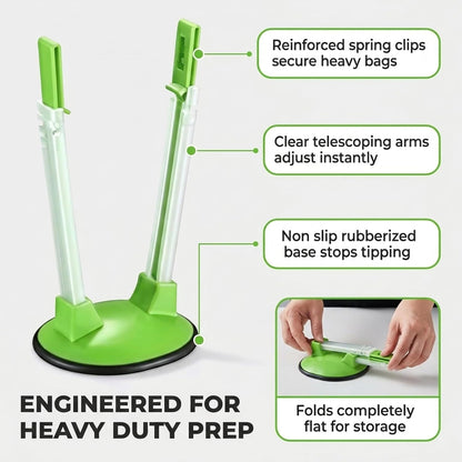 4 Pack of Storage Bag Holder Stand Freezer & Food Storage Bag Rack for Hands-Free Filling, Adjustable Food Prep Bag Holder Kitchen Gadget for Sandwich, Quart & Gallon Bags