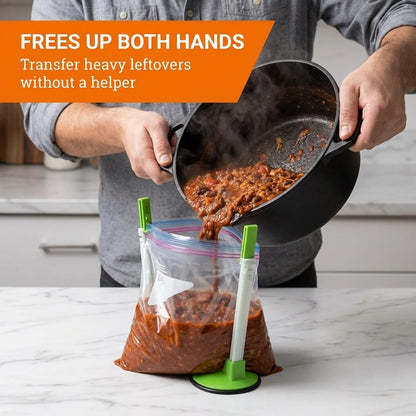 4 Pack of Storage Bag Holder Stand Freezer & Food Storage Bag Rack for Hands-Free Filling, Adjustable Food Prep Bag Holder Kitchen Gadget for Sandwich, Quart & Gallon Bags