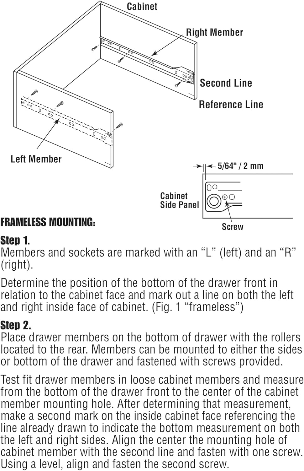 R 7211 Drawer Slide Kit – Replace Drawer Track Hardware – Self-Closing Design –Fits Most Bottom/ Side-Mounted Drawer Systems –17-3/4 In. Steel Tracks, Plastic Wheels, White (1 Pair) | Gray, Single Pack