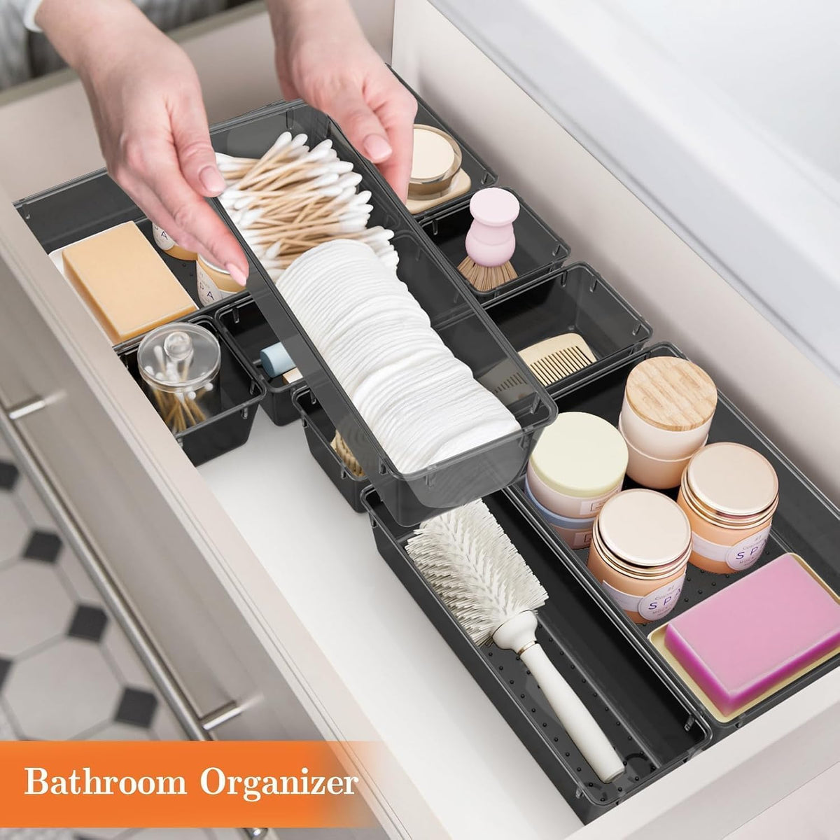 25 PCS Plastic Drawer Organizer, Versatile Organizer Trays & storage Bins