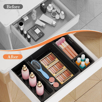 25 PCS Plastic Drawer Organizer, Versatile Organizer Trays & storage Bins