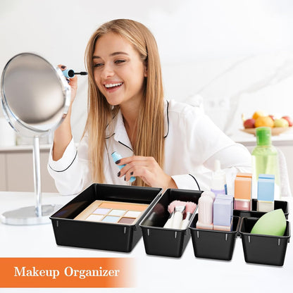25 PCS Plastic Drawer Organizer, Versatile Organizer Trays & storage Bins