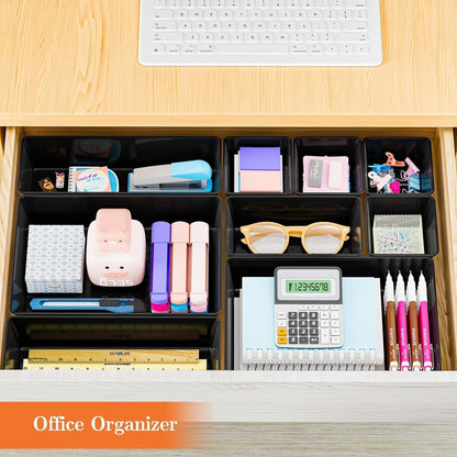 25 PCS Plastic Drawer Organizer, Versatile Organizer Trays & storage Bins