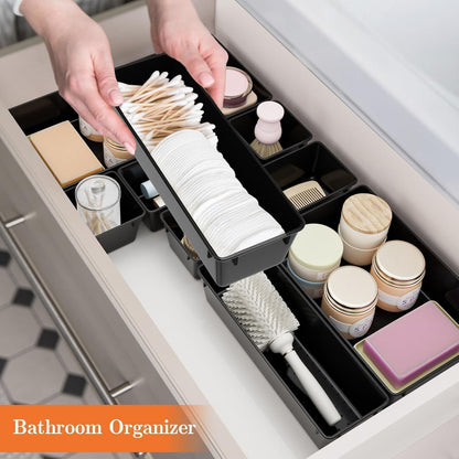 25 PCS Plastic Drawer Organizer, Versatile Organizer Trays & storage Bins