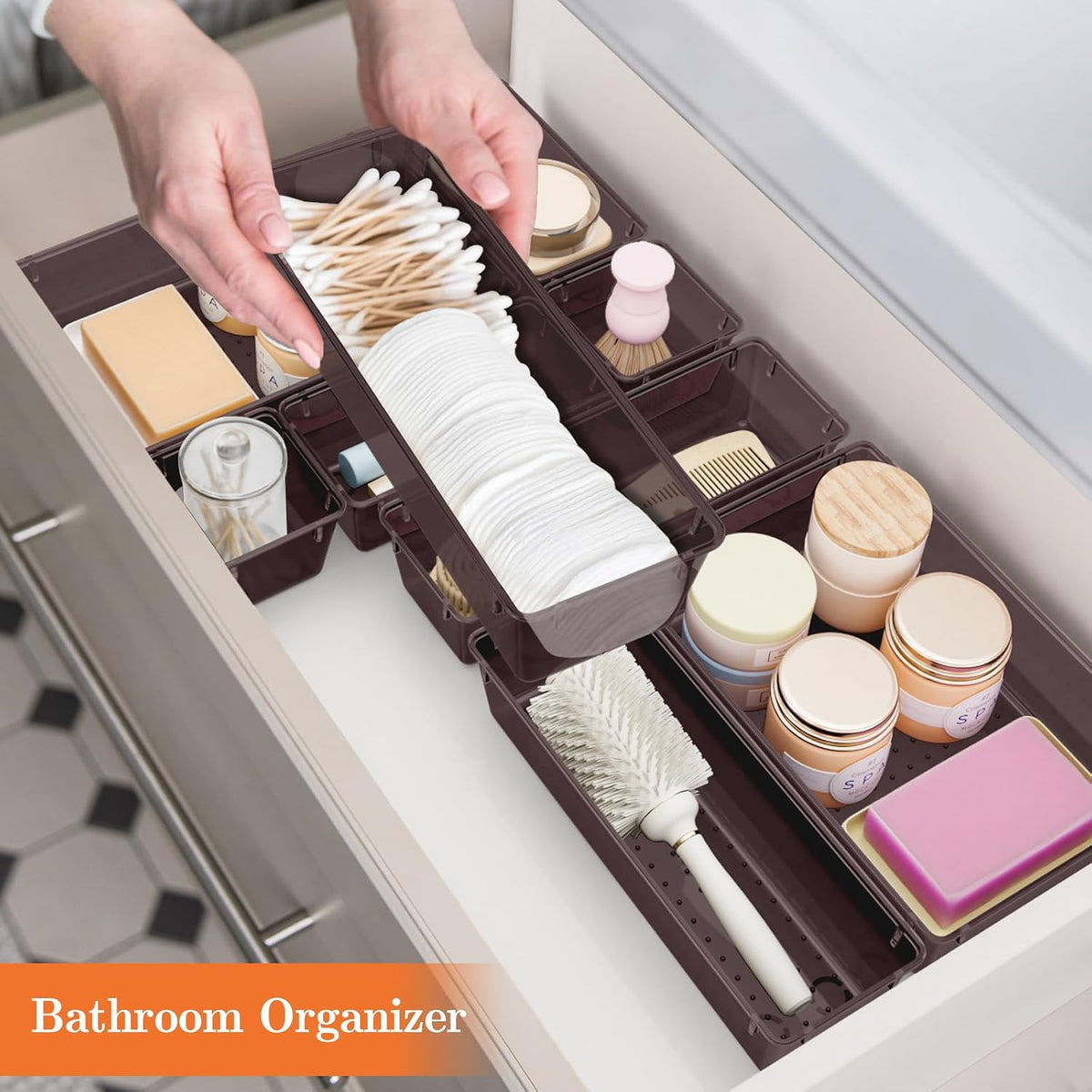 25 PCS Plastic Drawer Organizer, Versatile Organizer Trays & storage Bins