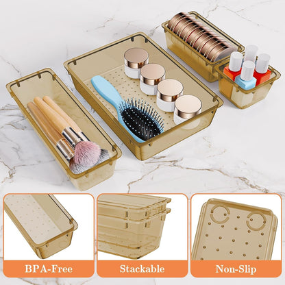 25 PCS Plastic Drawer Organizer, Versatile Organizer Trays & storage Bins