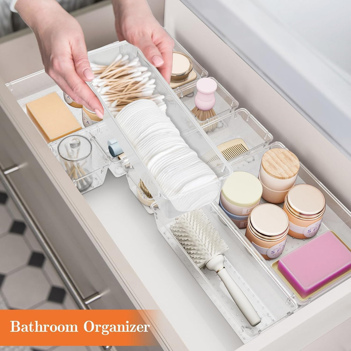 25 PCS Plastic Drawer Organizer, Versatile Organizer Trays & storage Bins