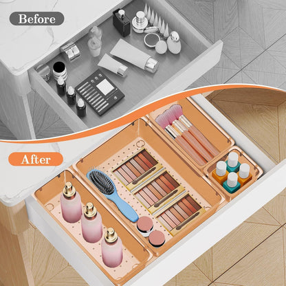 25 PCS Plastic Drawer Organizer, Versatile Organizer Trays & storage Bins