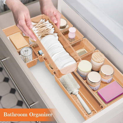 25 PCS Plastic Drawer Organizer, Versatile Organizer Trays & storage Bins