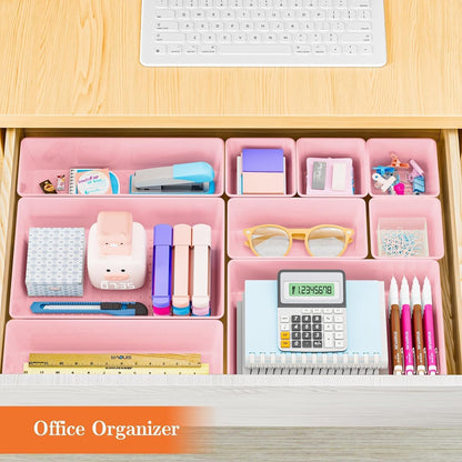 25 PCS Plastic Drawer Organizer, Versatile Organizer Trays & storage Bins