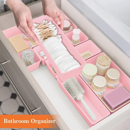 25 PCS Plastic Drawer Organizer, Versatile Organizer Trays & storage Bins