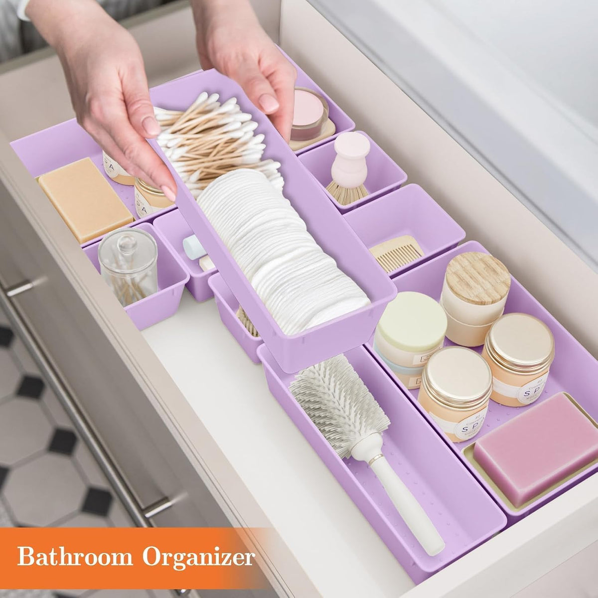 25 PCS Plastic Drawer Organizer, Versatile Organizer Trays & storage Bins